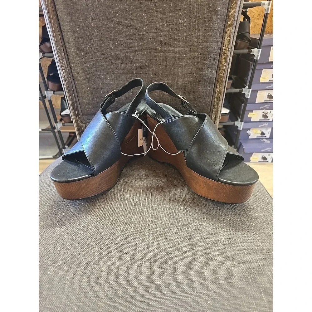 Women's Naomi Wood Wedge Heels with Memory Foam Insole Universal Thread Size 8.5